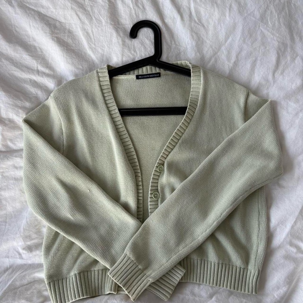 Brandy Melville Light Green Cardigan Sweater